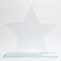 trophée étoile en verre avec socle