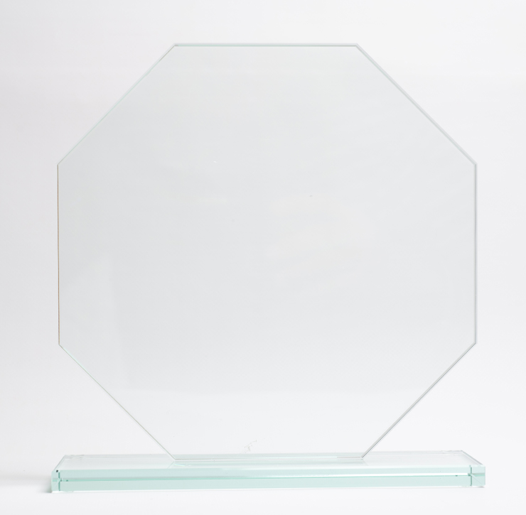 Trophée Cube Verre Pan Coupé 8 et 10 cm à personnaliser