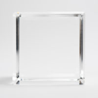 presse papier cube verre optique 5 cm
