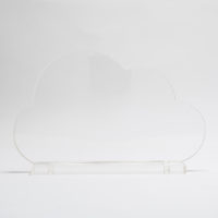 trophée plexiglass nuage avec socle gravé ou imprimé en couleur