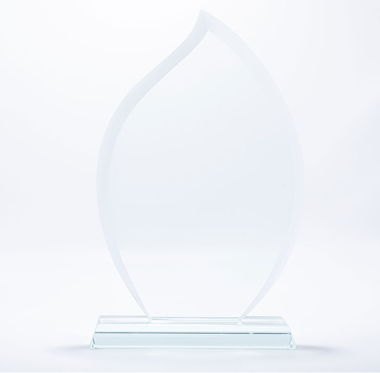 Trophée en verre flamme personnalisé - La boutique du trophée